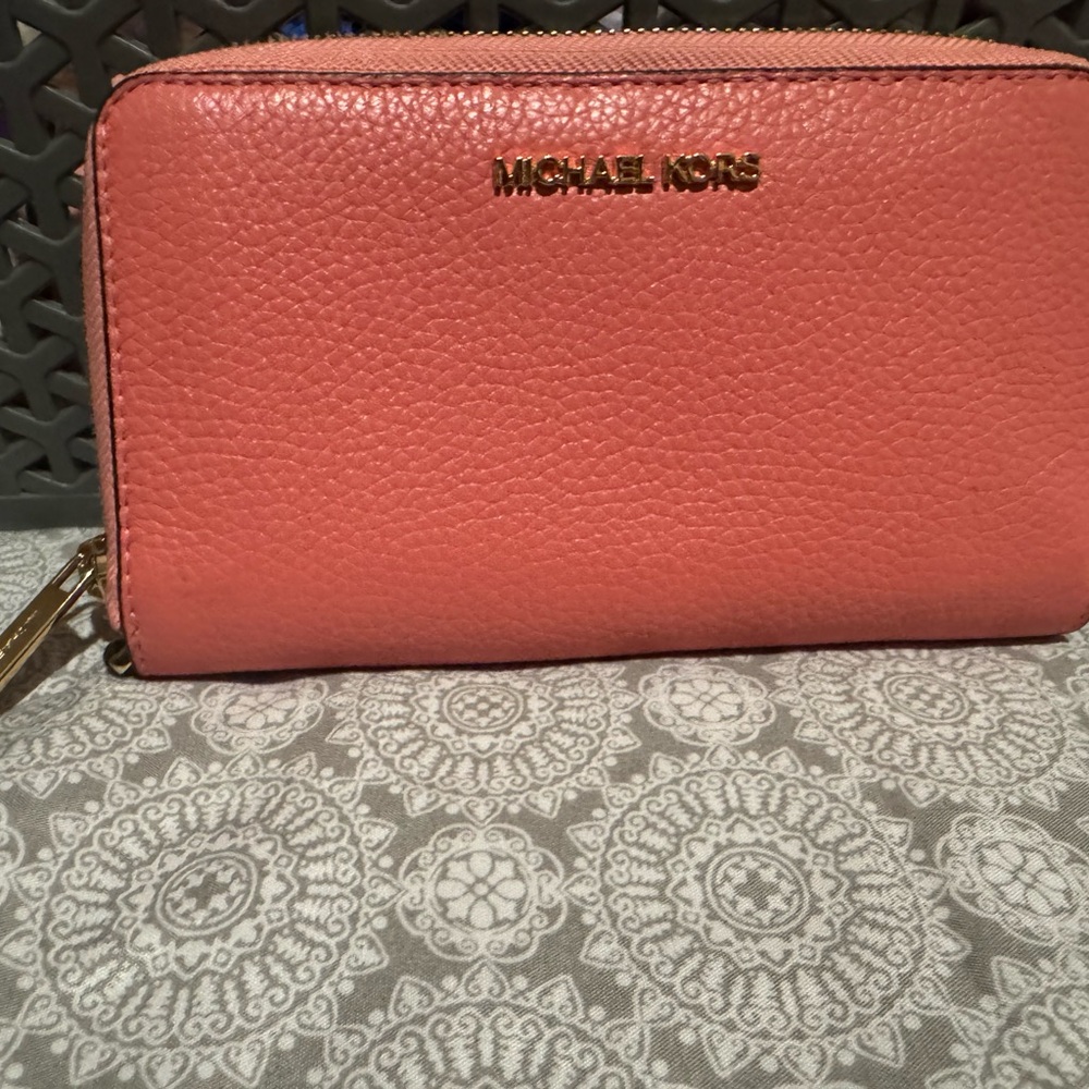 Michael Kors Coral Pink Wallet